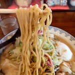 Champon Ikkaku - 太めで丸い「ちゃんぽん麺」今回はモッチリモチモチ❗