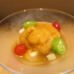 日本料理 みや  - 25年8月　宮城雲丹、湯葉の出汁餡