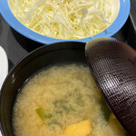 Matsunoya - ミニポテキャベ＋単品みそ汁