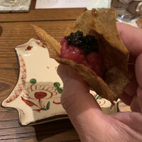 蕎庵 三たて - 鮪とキャビアのガレット