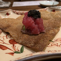 蕎庵 三たて - 鮪とキャビアのガレット