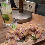 Butcher Grill & Bar - 炙り牛肉のカルパッチョ　800円、モヒート