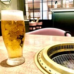 Daikanyama Sumibiyakiniku Sarugaku - グラスビールはコスパ悪いので頼むなら瓶で