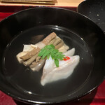 銀座 しのはら - おこぜ、筍、ぜんまい、湯葉のお椀