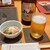 博多華味鳥 - 料理写真:お疲れビールと付きだし