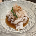 味幸 - 煮汁をご飯にかけて