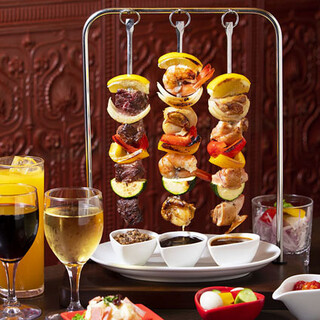 A special stand for French-style Grilled skewer [brochette]!