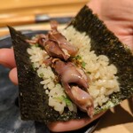 鮨 唐島 - ホタルイカの手巻き
