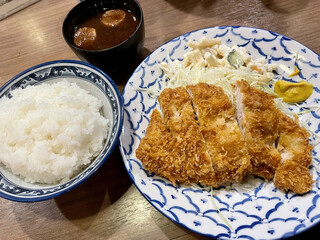Hashiya - ロースカツ定食 マカロニサラダトッピング