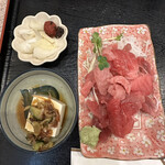 お食事処 道楽庭 - ミニ刺身と小鉢