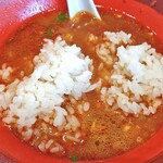 Yayoi Ken - 【辛さ３倍】辛うま麺（スープにご飯を投入！）