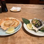 えぼし 茅ヶ崎本店 - ランチタイムえぼしコース￥3,200_ホタテバターと焼き牡蠣