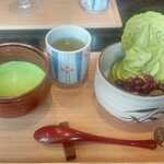 京煎堂 - 抹茶ソフトとお抹茶