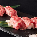 Grilled meat Sushi sirloin three pieces