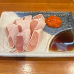 焼鳥酒場 鳥久 - 鶏のタタキ　ゆずポン酢