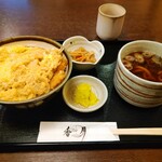 香月 - カツ丼1100円 ミニうどん付き温