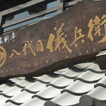 京の米料亭 八代目儀兵衛 - 看板