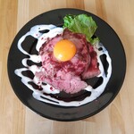 K-DINER - ローストビーフ丼 ハーフ　上から