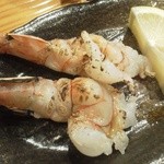魚虎 - 生えびの炙り