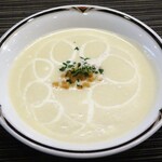 洋食の店　みしな - フライ定食：アスパラポタージュ