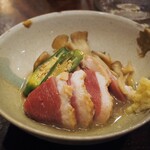 やさい串巻き なるとや - 河内鴨レアロース煮