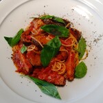 YOKATTA - ベーコンとナスのトマトソーススパゲッティ