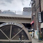 加賀 - 甲州街道の上は首都高。