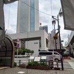 加賀 - 右が甲州街道という角地。