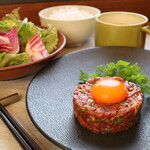 Wagyu beef yukke set