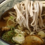 三陸リアス亭 - ホタテそば 麺リフト