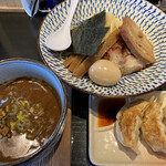 まる重 - まるとくつけ麺と餃子3個