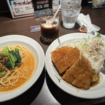 上海華龍 - 【2023.6.1(木)】本日の日替わり②(担々冷麺&カツカレー丼)1,080円
