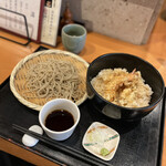 Soba Hasegawa - 天丼セット¥1100、ご飯大盛り（無料）