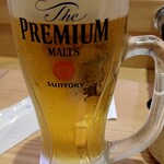 Kaitenzushi Sushimaru - 生ビール　１杯目