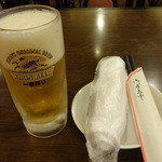 王さんの菜館 - 生ビール（晩酌セット）