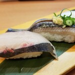 がってん寿司 - シマアジ・イワシ。