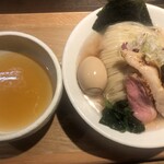 鴨出汁中華蕎麦 麺屋yoshiki - 名古屋コーチン細つけ麺(塩)