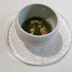 ウシマル - 伊勢海老と海藻(天然ホンダワラと青海苔とかじめ)