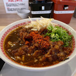 Nikujirumen Susumu - 辛い肉汁麺（レベル２）。
