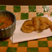 たらふく 梅田堂山店 - 鱧の子＆骨煎餅