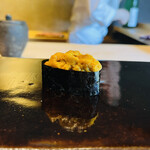 鮨 三心 - 赤雲丹(熊本・天草)淡路も北海道も美味しいけれど、やっぱり天草の赤雲丹なのよね♡