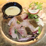 BISTRO CHINESE OSAWA - イサキの炙りの刺身