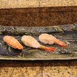 にぎり鮨 一五〇 - エビ、ボタンエビ、アマエビ