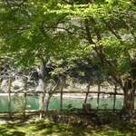 地鶏焼 ふかせ - 店内から肱川の景色