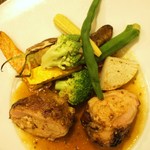 Les deux - フォアグラ鶏ムース詰 大山鶏ロースト