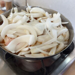 おばこや - もつ鍋(火入れ直前)