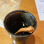 日本料理 松江 和らく - カニ酒、味見しましたが、やはり飲めなかった