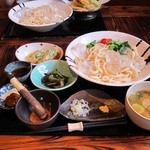 ががちゃ屋 - どんどんセット　冷汁うどん(すったて)へ追加