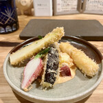 とんかつ 乃ぐち - 野菜のフライ