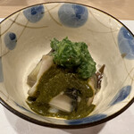 うを徳 - 京都の賀茂茄子と鮑の肝ソース和え